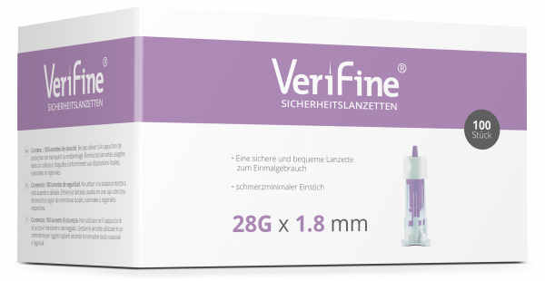 Verifine Sicherheitslanzette 1,8 mm 28G